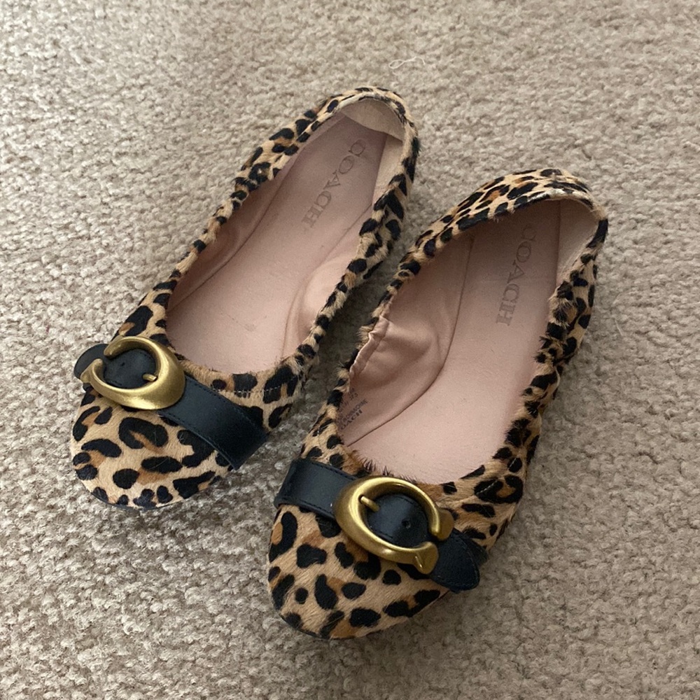 Coach Leopard Print / Calf Hair ballet flats
